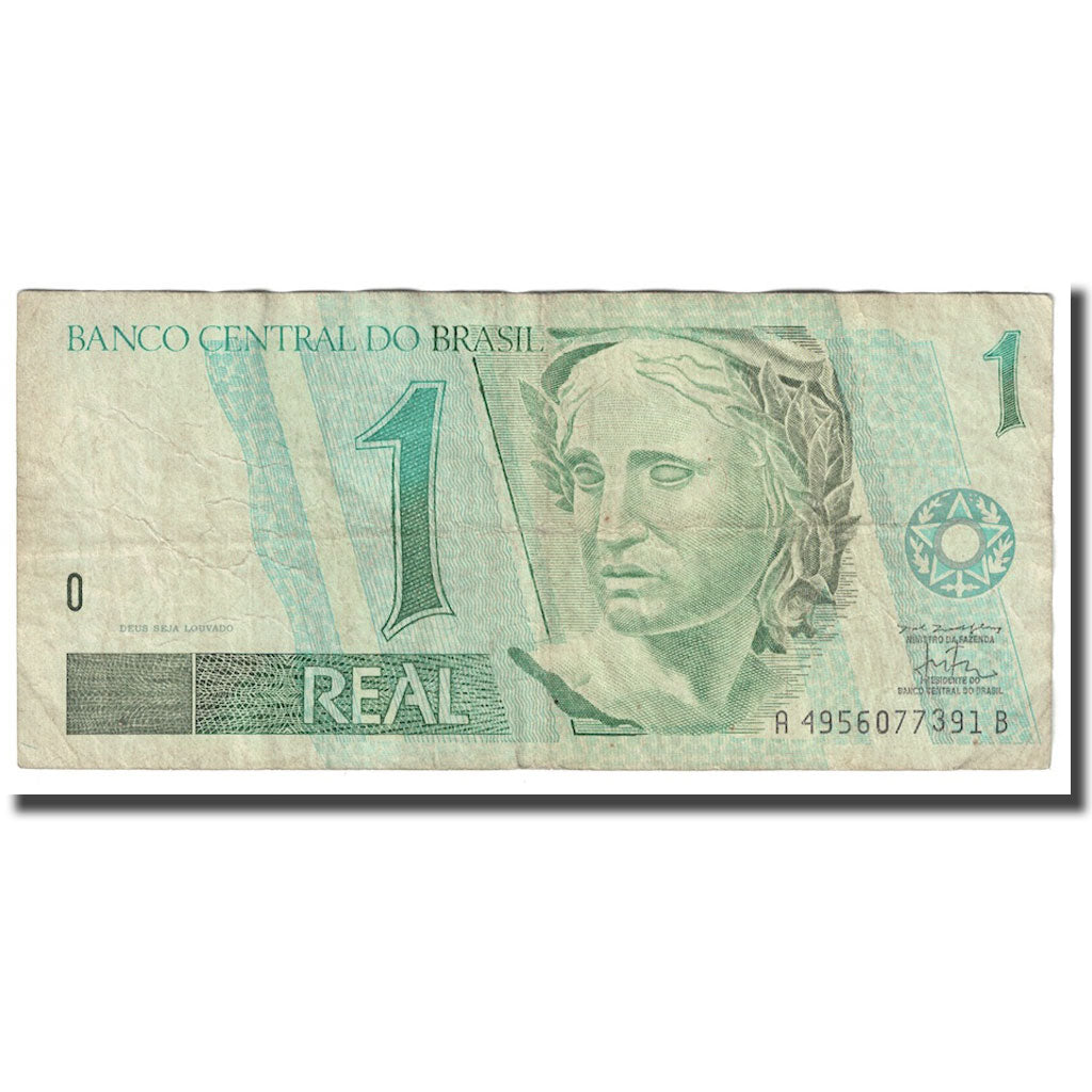 Biljet, Brazilië, 1 Réal, Undated (1997- ), KM:243Ab, B+