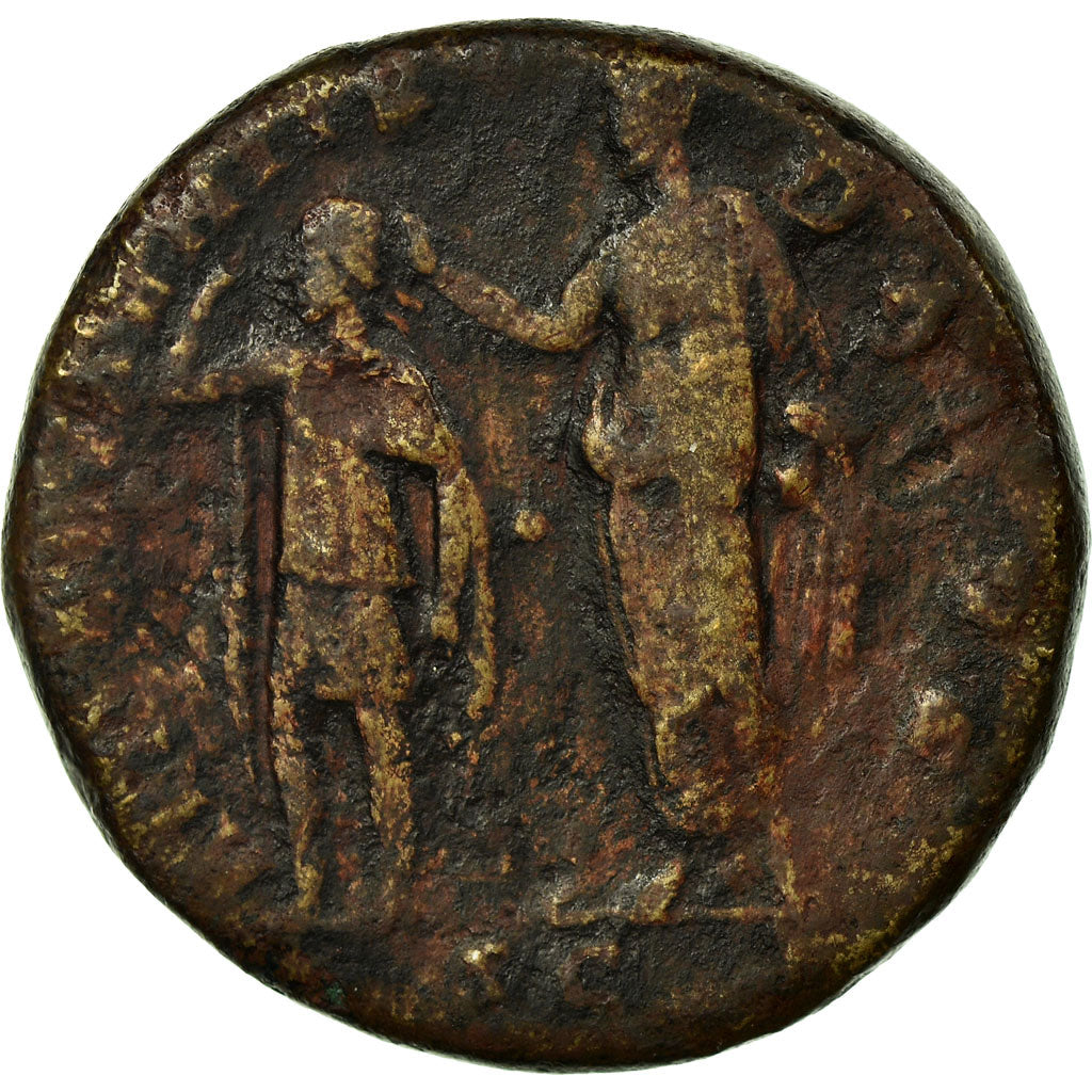 Coin, Antoninus Pius, Sestertius, Rome, Rare, VF(20-25), Copper, Cohen:687