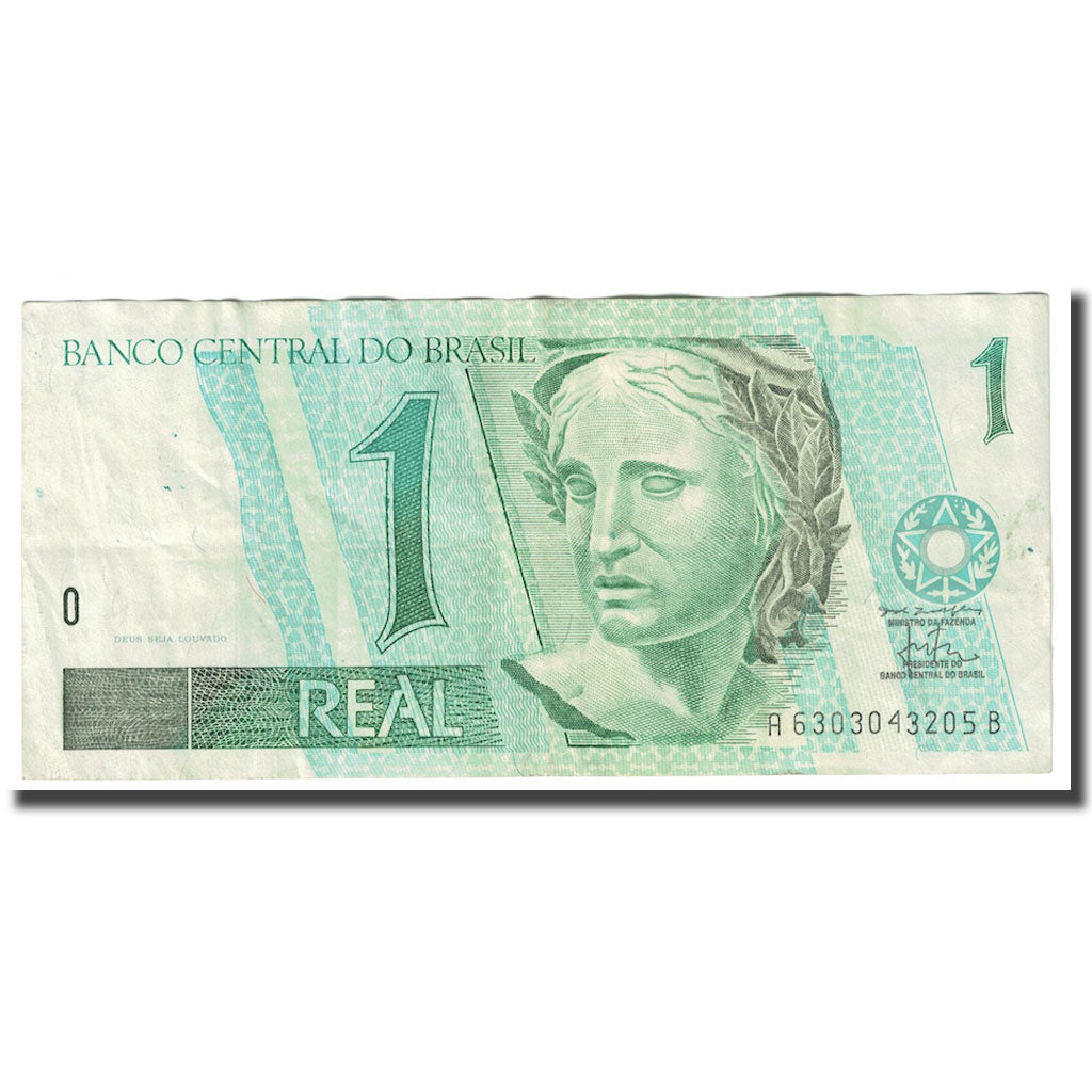 Nota, Brasil, 1 Réal, Undated (1997- ), KM:243Ab, VF(20-25)
