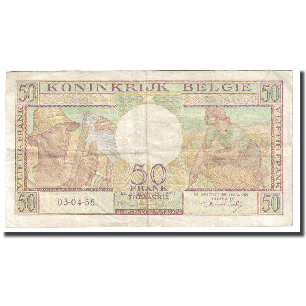 Banconote, Belgio, 50 Francs, 1956, 1956-04-03, KM:133b, BB