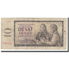 Geldschein, Tschechoslowakei, 10 Korun, 1960, KM:88b, S