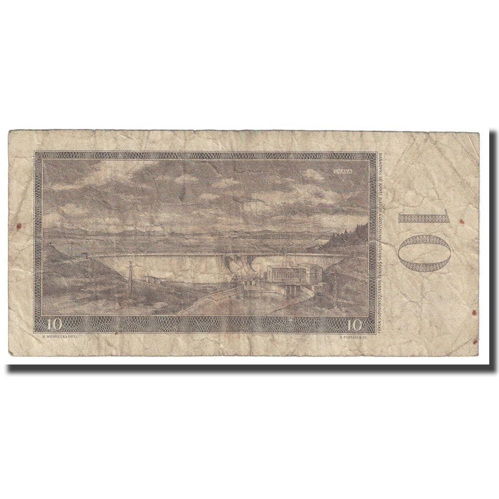 Geldschein, Tschechoslowakei, 10 Korun, 1960, KM:88b, S