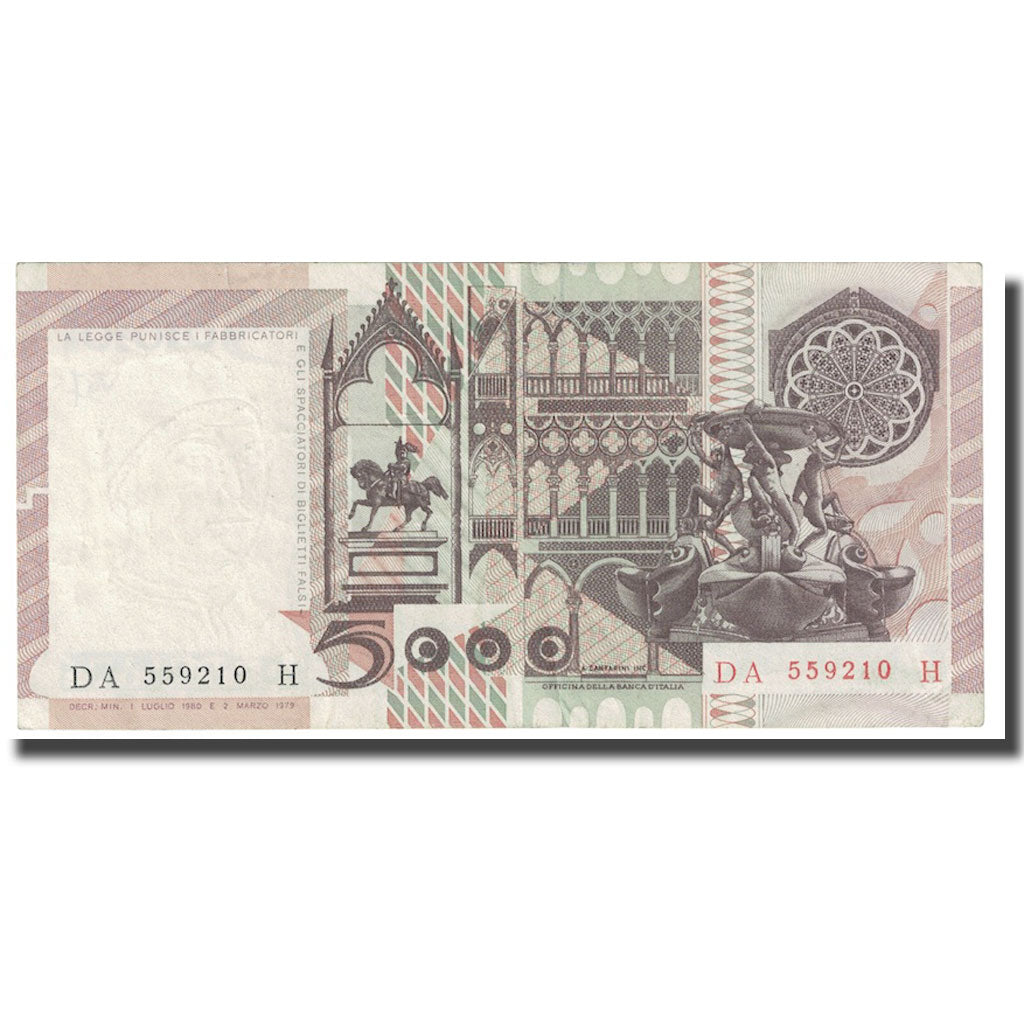 Billet, Italie, 5000 Lire, 1979, 1979-03-02, KM:105b, TB+