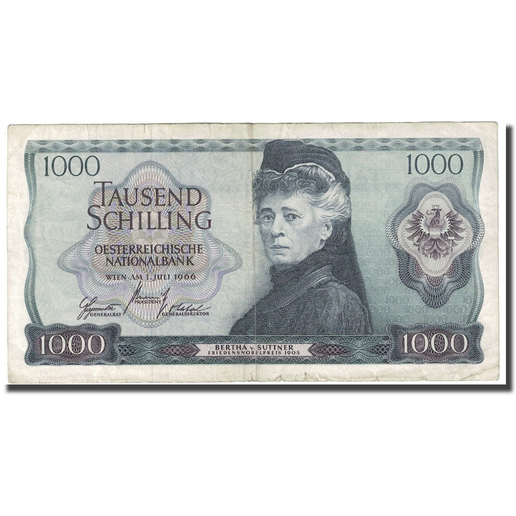 Geldschein, Österreich, 1000 Schilling, 1966, 1966-07-01, KM:147a, S+