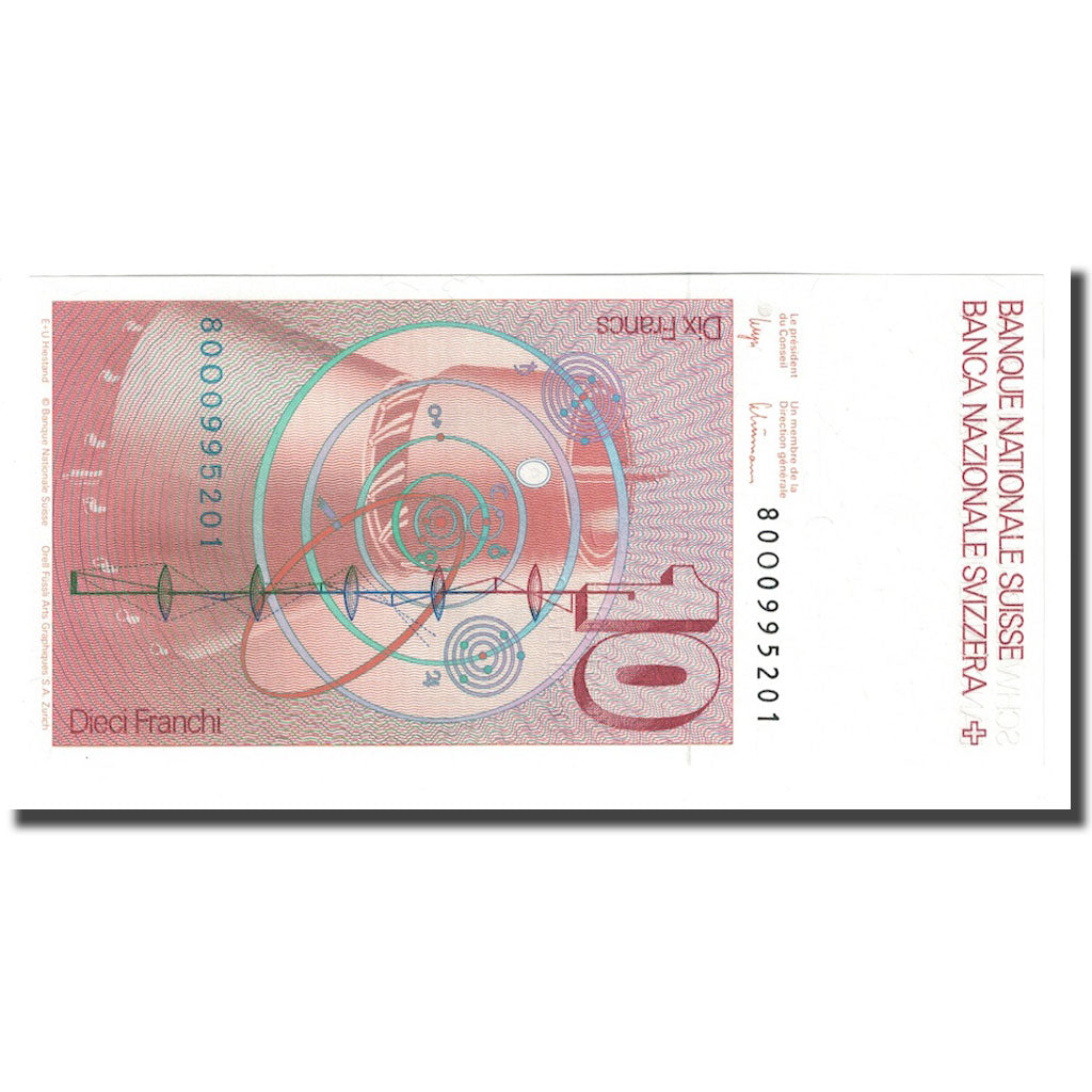 Geldschein, Schweiz, 10 Franken, 1979, KM:53a, UNZ