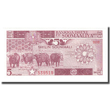 Billet, Somalie, 5 Shilin = 5 Shillings, 1982, 1982-12-30, KM:31a, NEUF