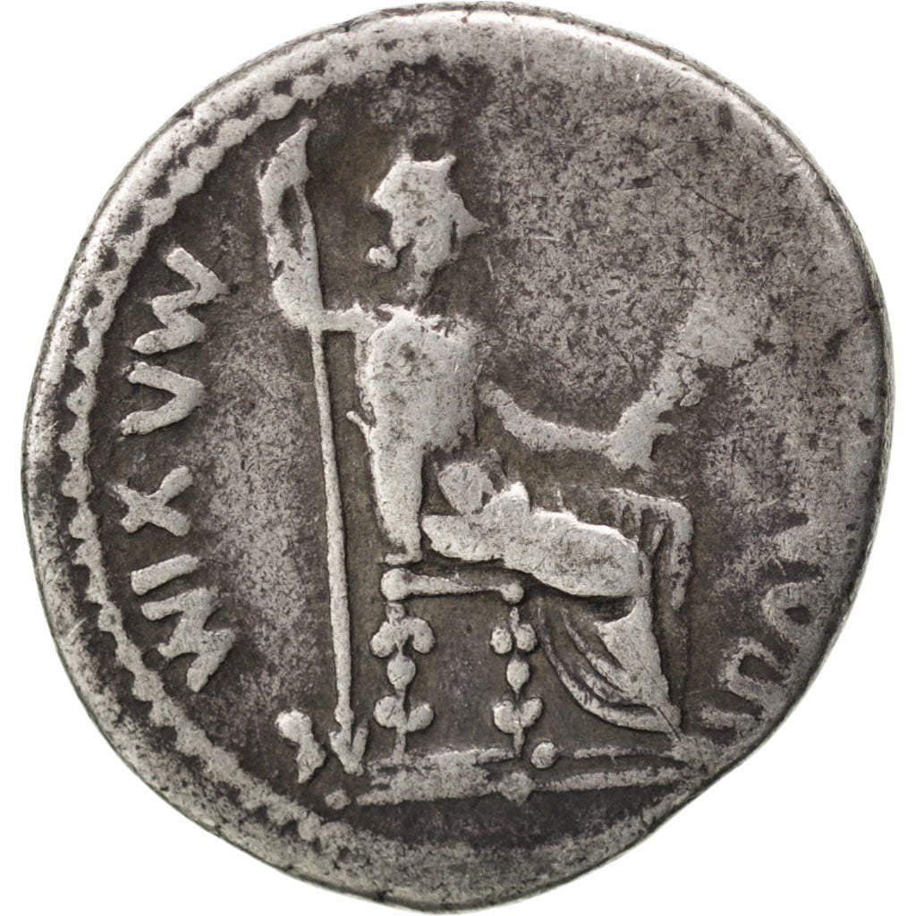 Tiberius, Denarius, EF(40-45), Silver, Cohen #16, 3.50