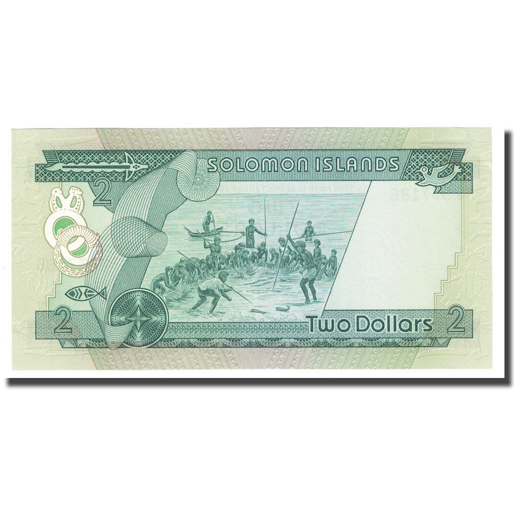 Banconote, Isole Salomone, 2 Dollars, Undated (1977), KM:5a, FDS