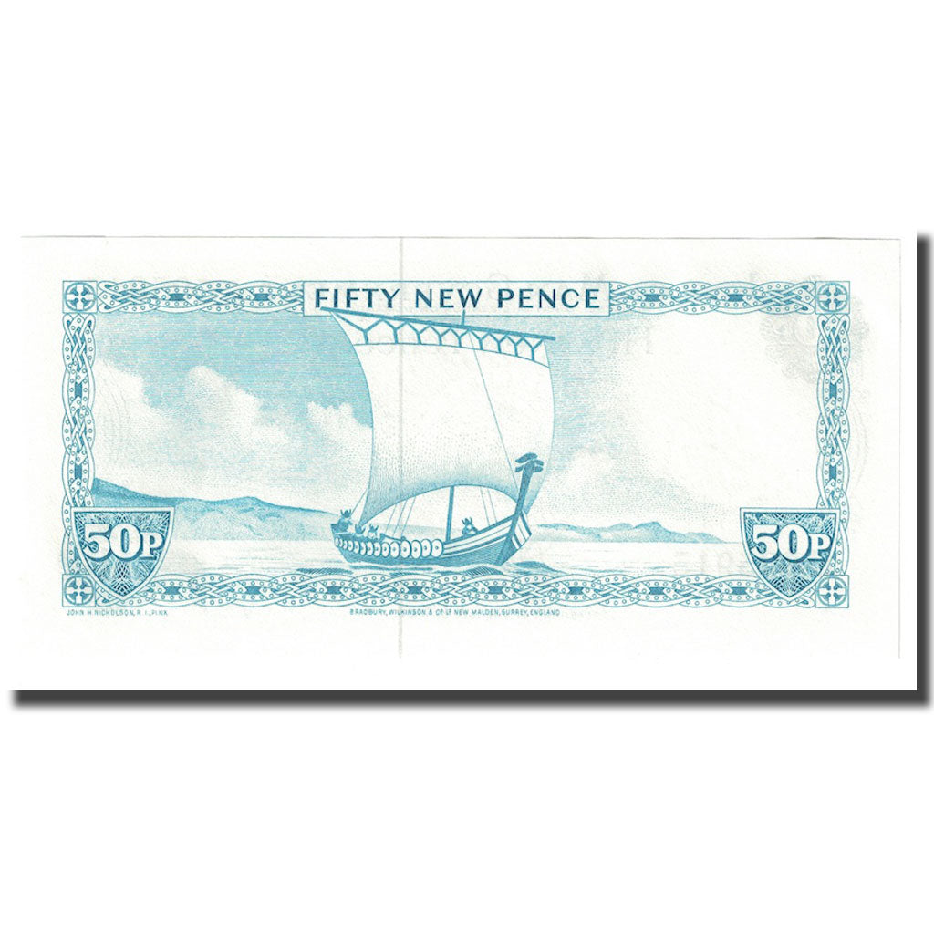 Billet, Isle of Man, 50 New Pence, Undated (1979), KM:33a, NEUF