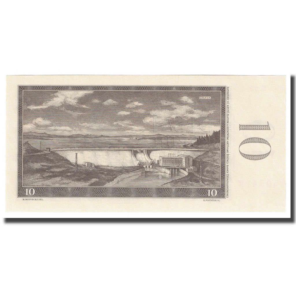 Banconote, Cecoslovacchia, 10 Korun, 1960, KM:88b, FDS