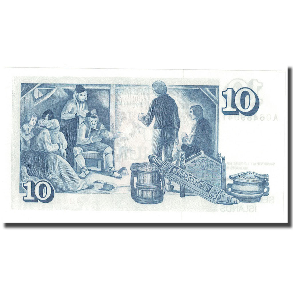 Geldschein, Iceland, 10 Kronur, 1981, 1981, KM:48a, UNZ