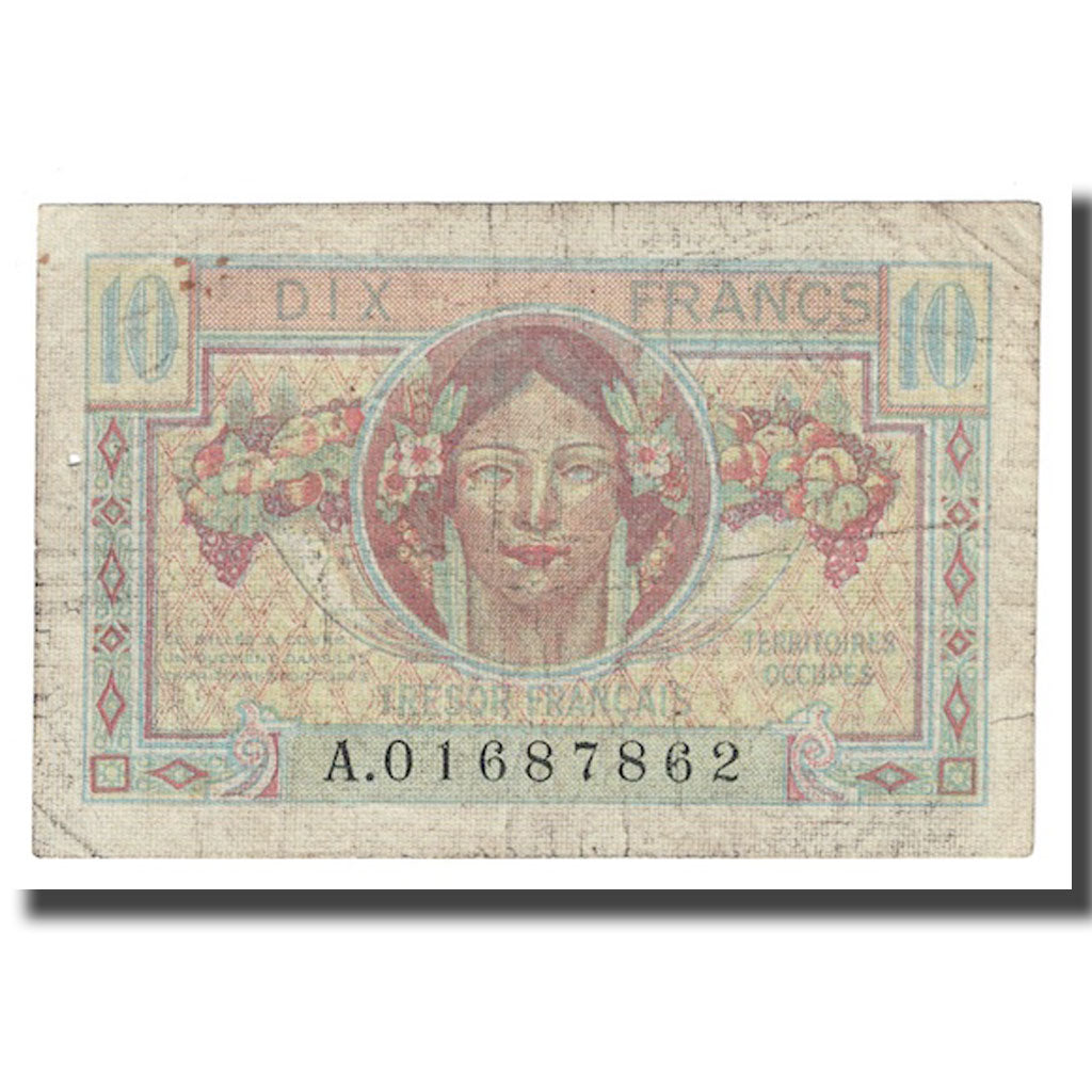 Frankreich, 10 Francs, 1947 French Treasury, 1947, SGE+, Fayette:VF30.1, KM:M7a