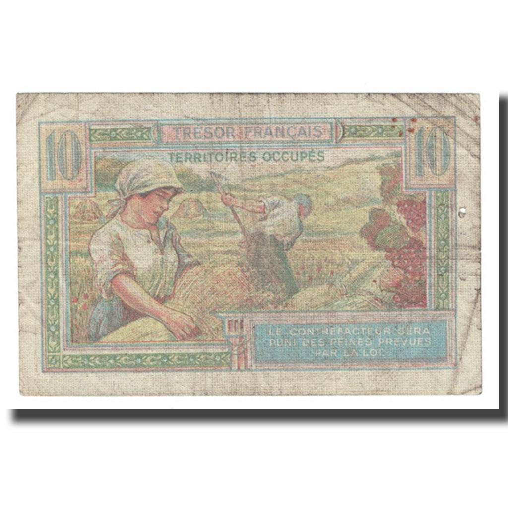 Frankreich, 10 Francs, 1947 French Treasury, 1947, SGE+, Fayette:VF30.1, KM:M7a