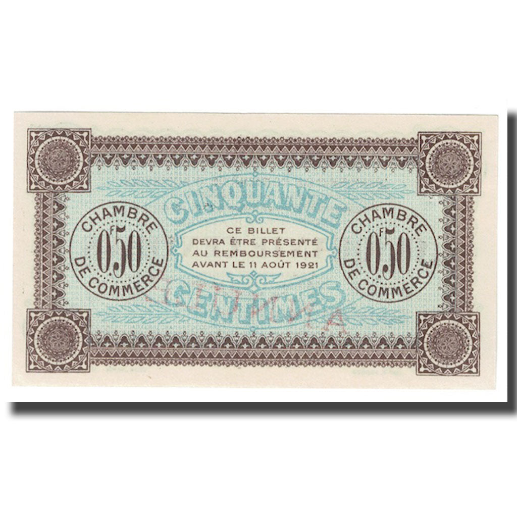 Frankrijk, Auxerre, 50 Centimes, 1916, ANNULÉ, SUP, Pirot:17-13