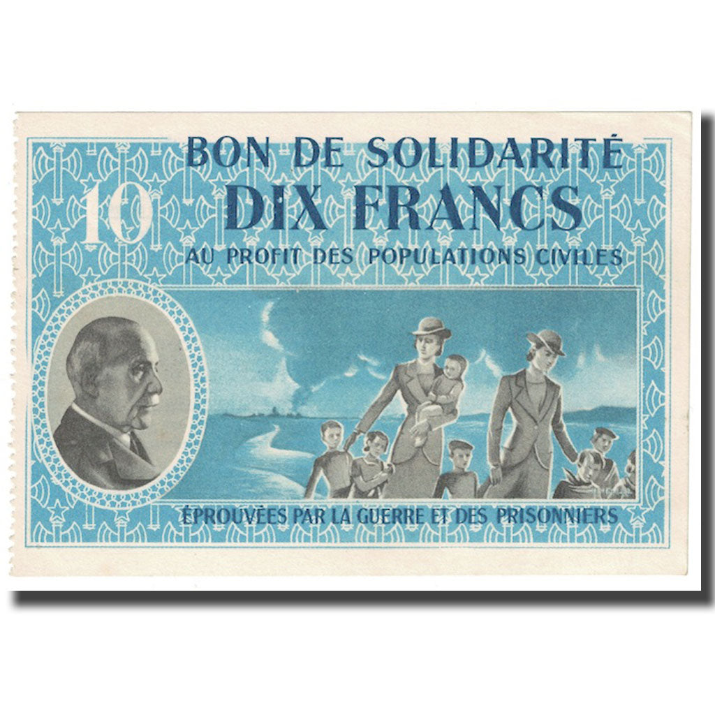 France, Bon de Solidarité, 10 Francs, 1941, UNC(64)