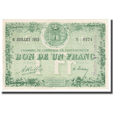 França, Chateauroux, 1 Franc, 1915, AU(55-58), Pirot:46-6