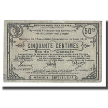 Francia, 50 Centimes, 1916, 1916-08-14, Vosges, MB+