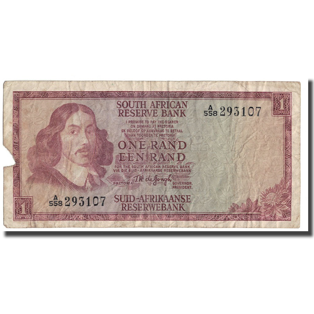 Banconote, Sudafrica, 1 Rand, 1967, KM:109b, B