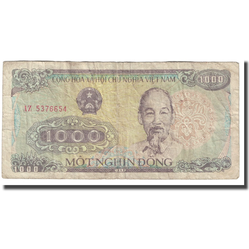 Geldschein, Vietnam, 1000 D<ox>ng, 1988-1991, 1988, KM:106a, SGE