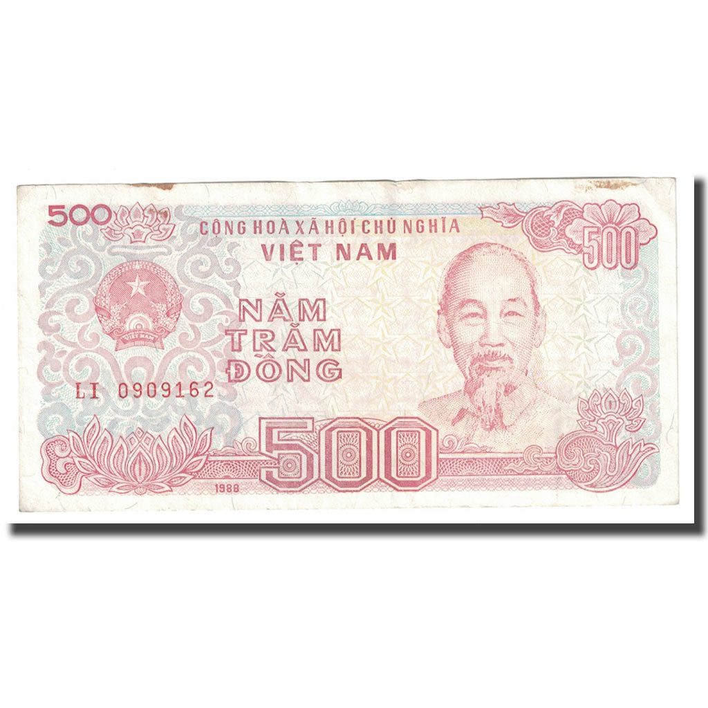 Geldschein, Vietnam, 500 D<ox>ng, 1988, KM:101b, S+