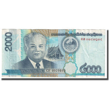 Geldschein, Lao, 2000 Kip, 2011, KM:41, SGE+