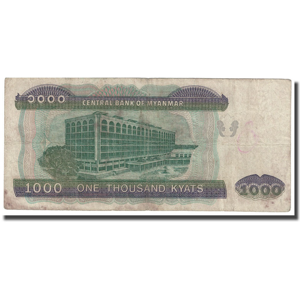 Banknote, Myanmar, 1000 Kyats, 1998, KM:77b, G(4-6)
