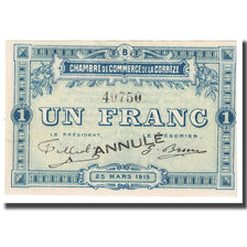 Francia, 1 Franc, PIROT 51-7, ANNULÉ,, 1915, 1915-03-25, CORREZE, UNC