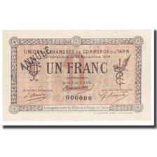 Francia, Albi, 1 Franc, 1914, ANNULÉ, SC+, Pirot:5-7