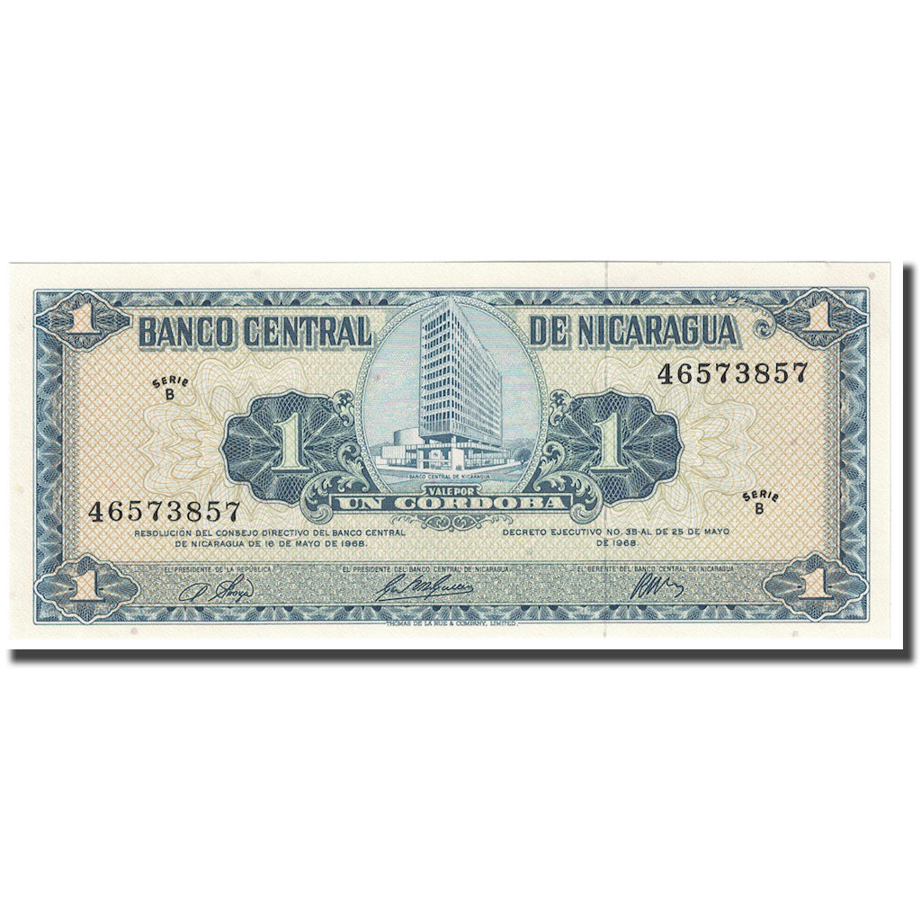 Geldschein, Nicaragua, 1 Cordoba, 1968, 1968-05-25, KM:115a, UNZ