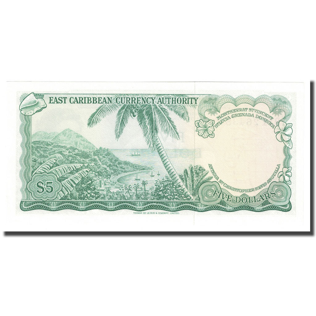 Banknote, East Caribbean States, 5 Dollars, Undated (1965), KM:14h, UNC(65-70)