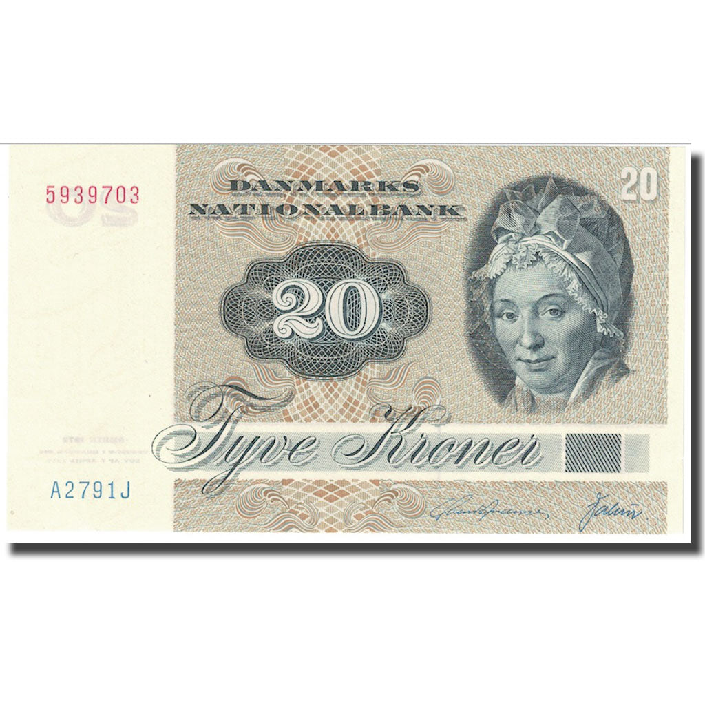 Banknot, Dania, 20 Kroner, 1972, KM:49a, UNC(65-70)