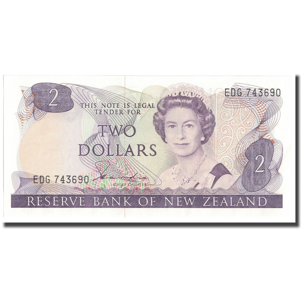 Banknote, New Zealand, 2 Dollars, Undated (1981-92), KM:170b, UNC(65-70)