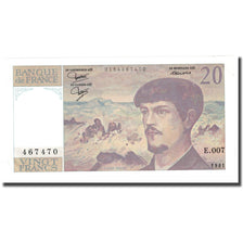 Francia, 20 Francs, Debussy, 1981, FDS, Fayette:66.2, KM:151a