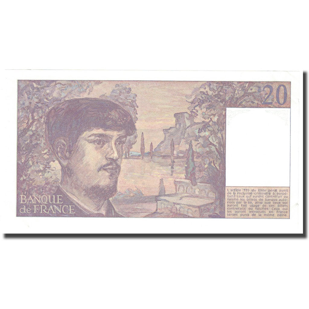 Francia, 20 Francs, Debussy, 1981, FDS, Fayette:66.2, KM:151a