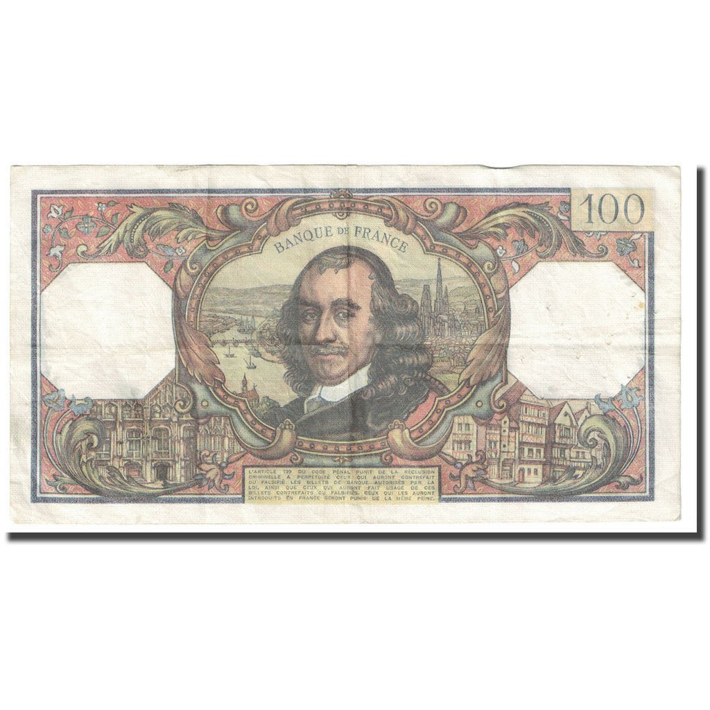 Francia, 100 Francs, Corneille, 1974, 1974-02-07, BC+, Fayette:65.45, KM:149d
