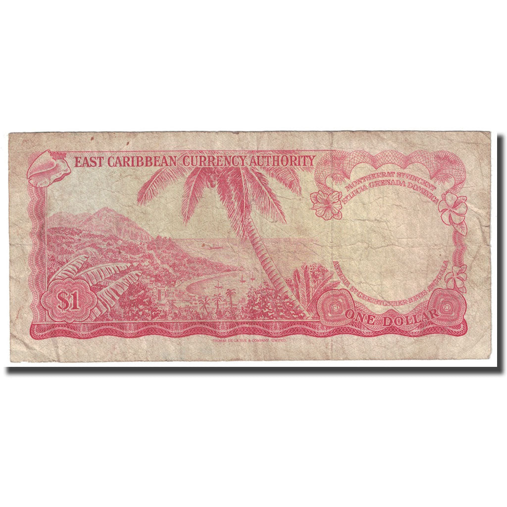 Billet, Etats des caraibes orientales, 1 Dollar, Undated (1965), KM:13d, B+