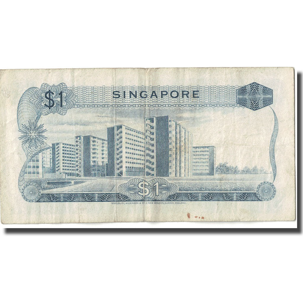 Banknote, Singapore, 1 Dollar, 1972, KM:1d, F(12-15)