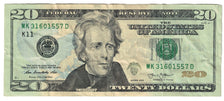 Nota, Estados Unidos da América, Twenty Dollars, 2013, Dallas, VF(30-35)