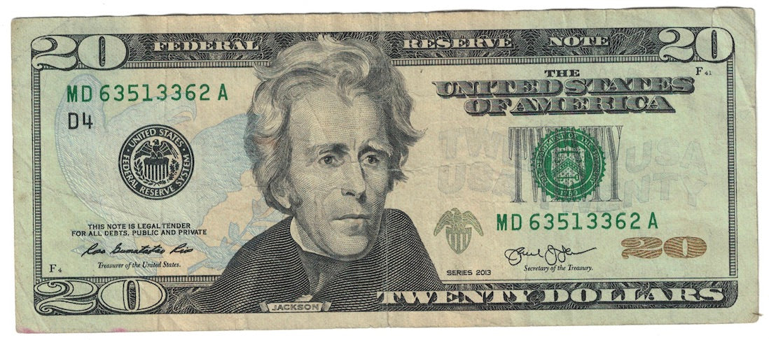 Geldschein, Vereinigte Staaten, Twenty Dollars, 2013, Cleveland, S+