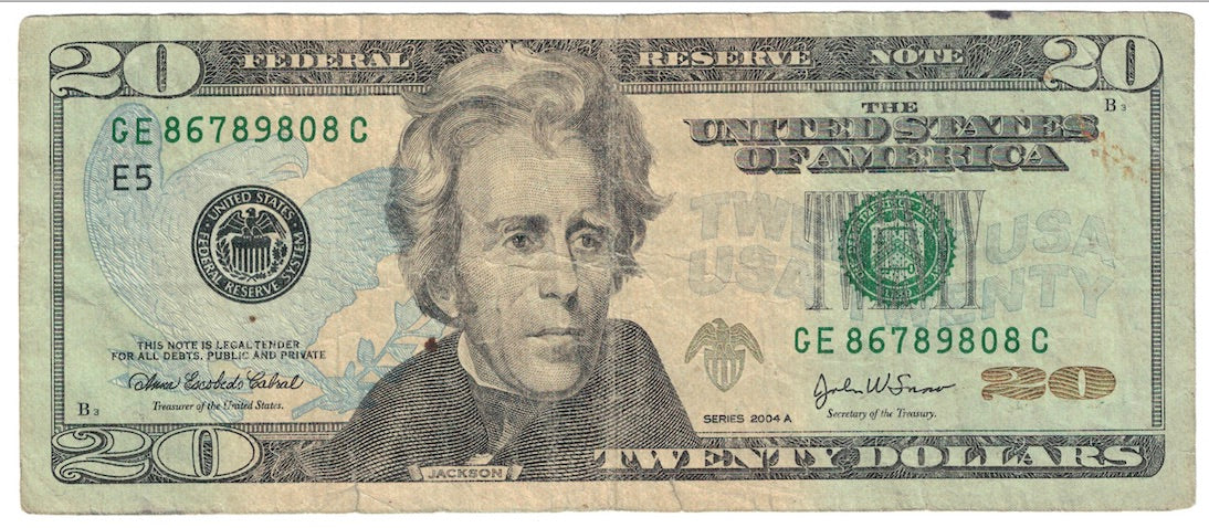 Banconote, Stati Uniti, Twenty Dollars, 2004, KM:4786, MB+