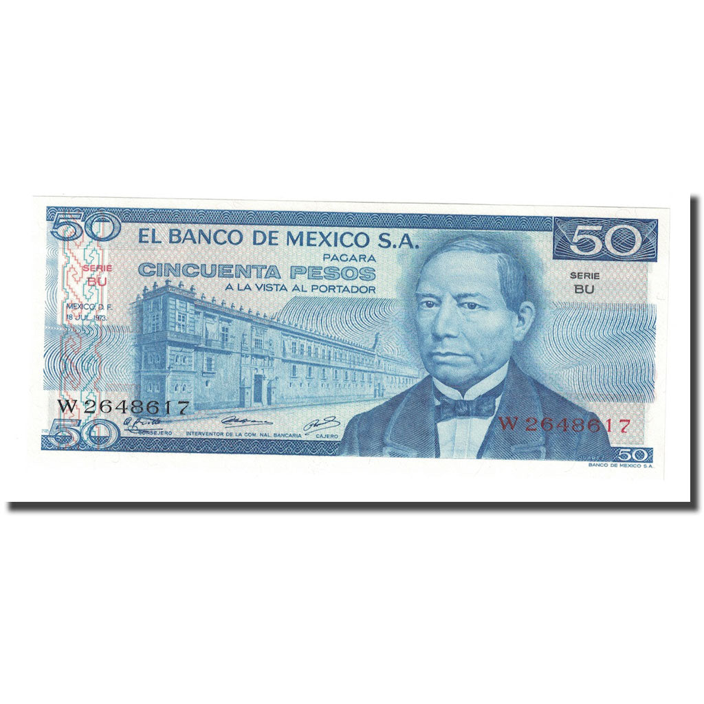 Banknote, Mexico, 50 Pesos, 1973, 1973-07-18, KM:65a, UNC(65-70)