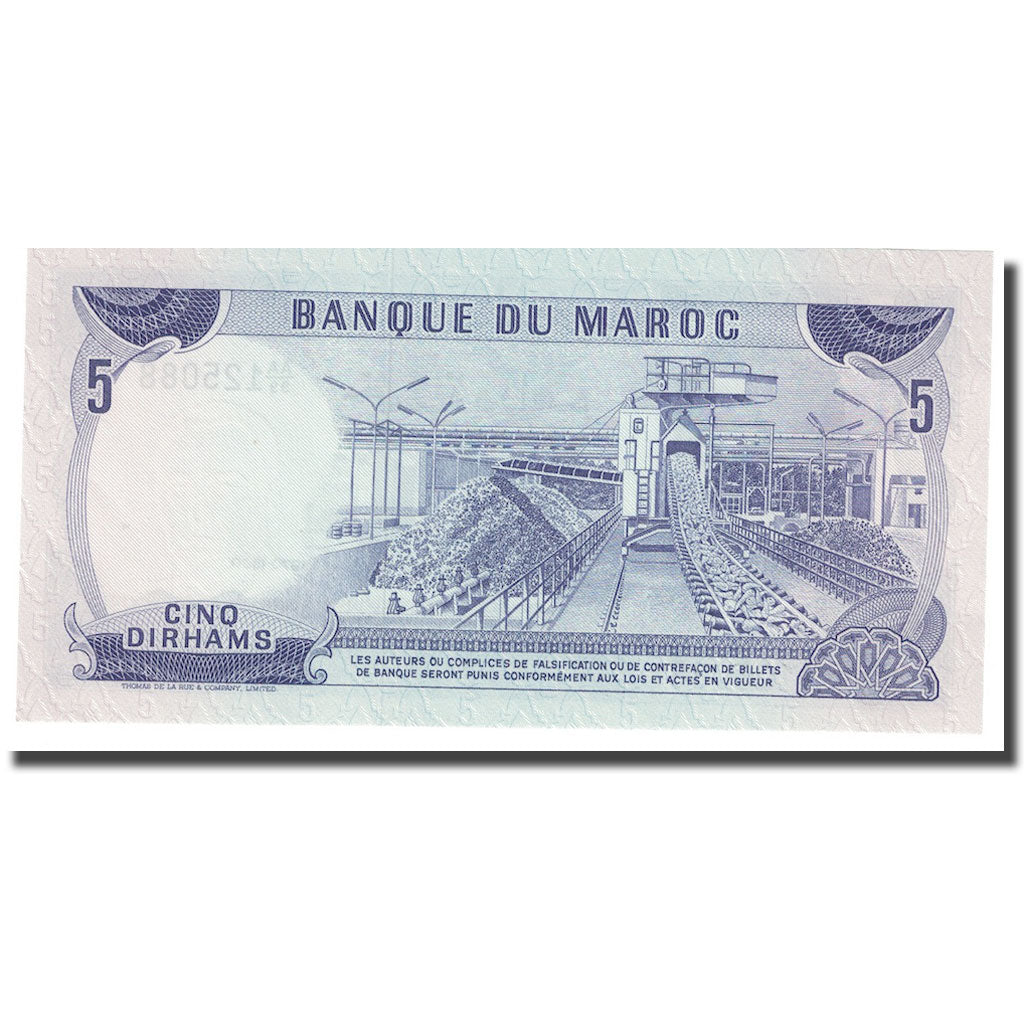 Geldschein, Marokko, 5 Dirhams, 1970, KM:56a, UNZ