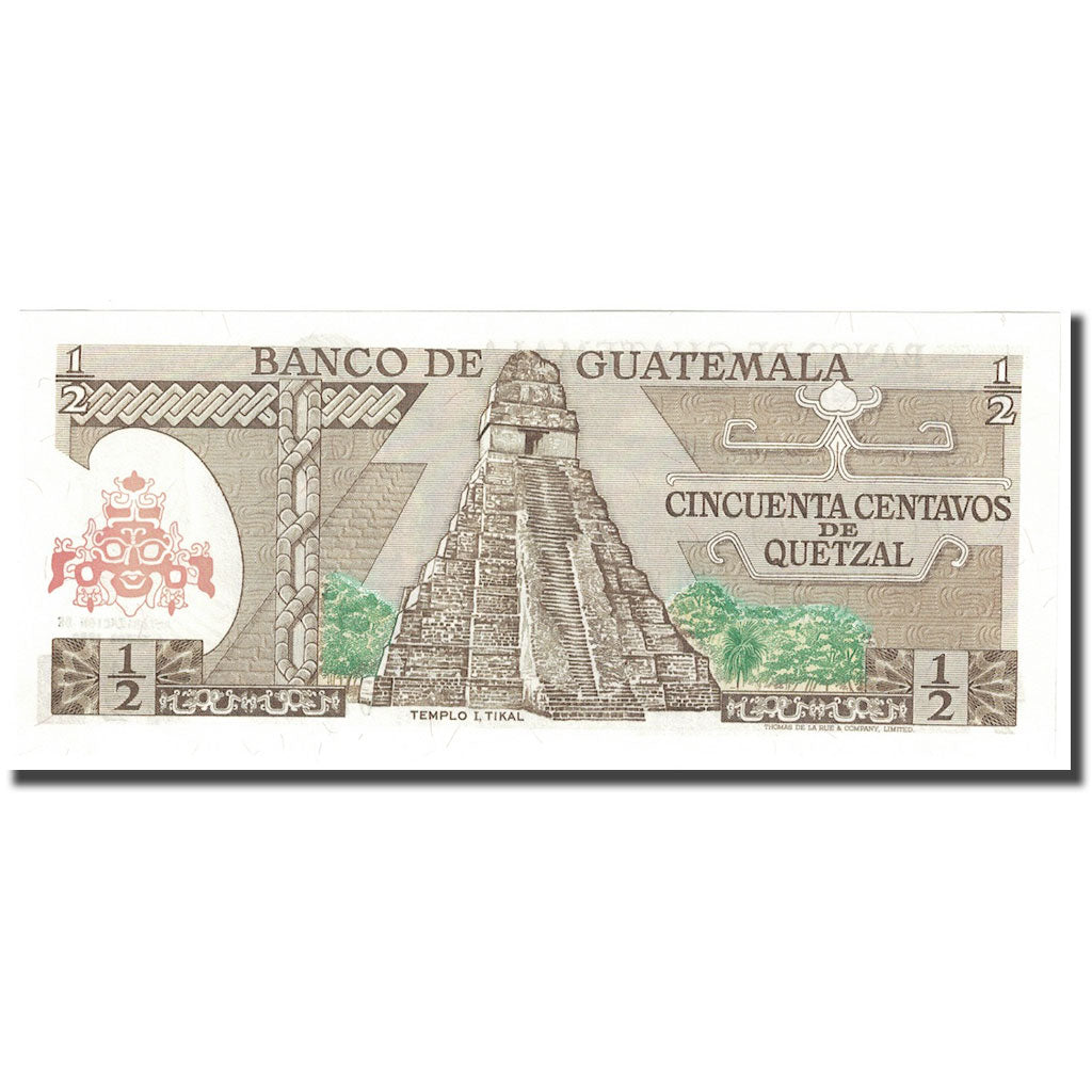 Banconote, Guatemala, 1/2 Quetzal, 1982, 1982-01-06, KM:58c, FDS