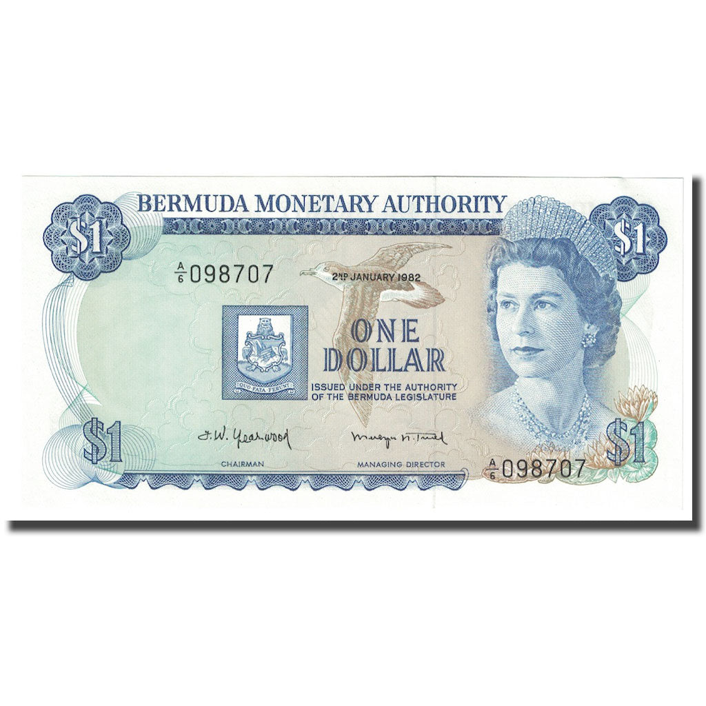 Banknote, Bermuda, 1 Dollar, 1982, 1982-01-02, KM:28b, UNC(65-70)