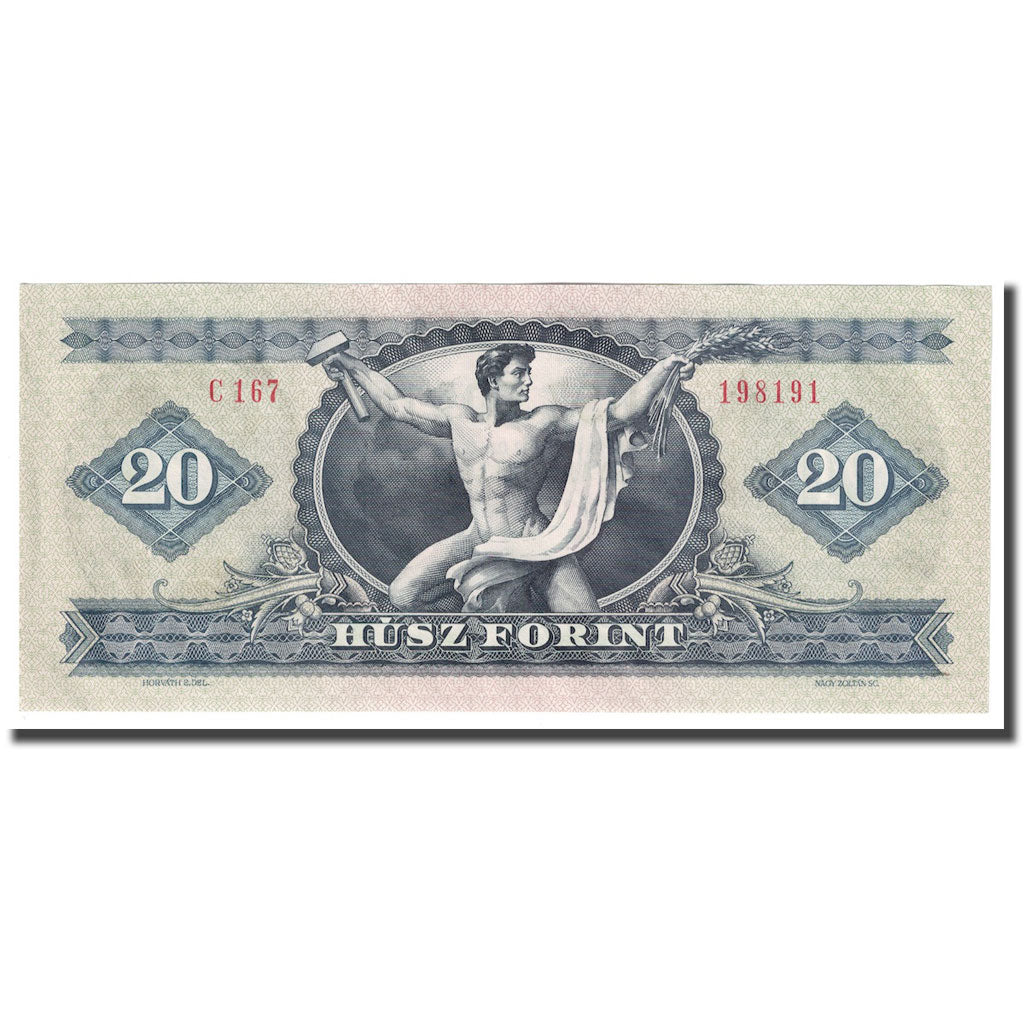 Banknote, Hungary, 20 Forint, 1975, 1975-10-28, KM:169f, UNC(65-70)