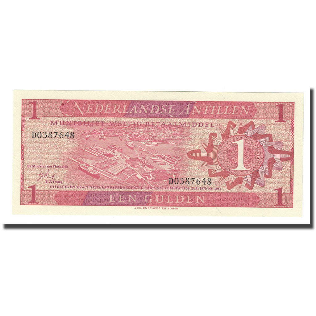 Banknote, Netherlands Antilles, 1 Gulden, 1970, 1970-09-08, KM:20a, UNC(65-70)