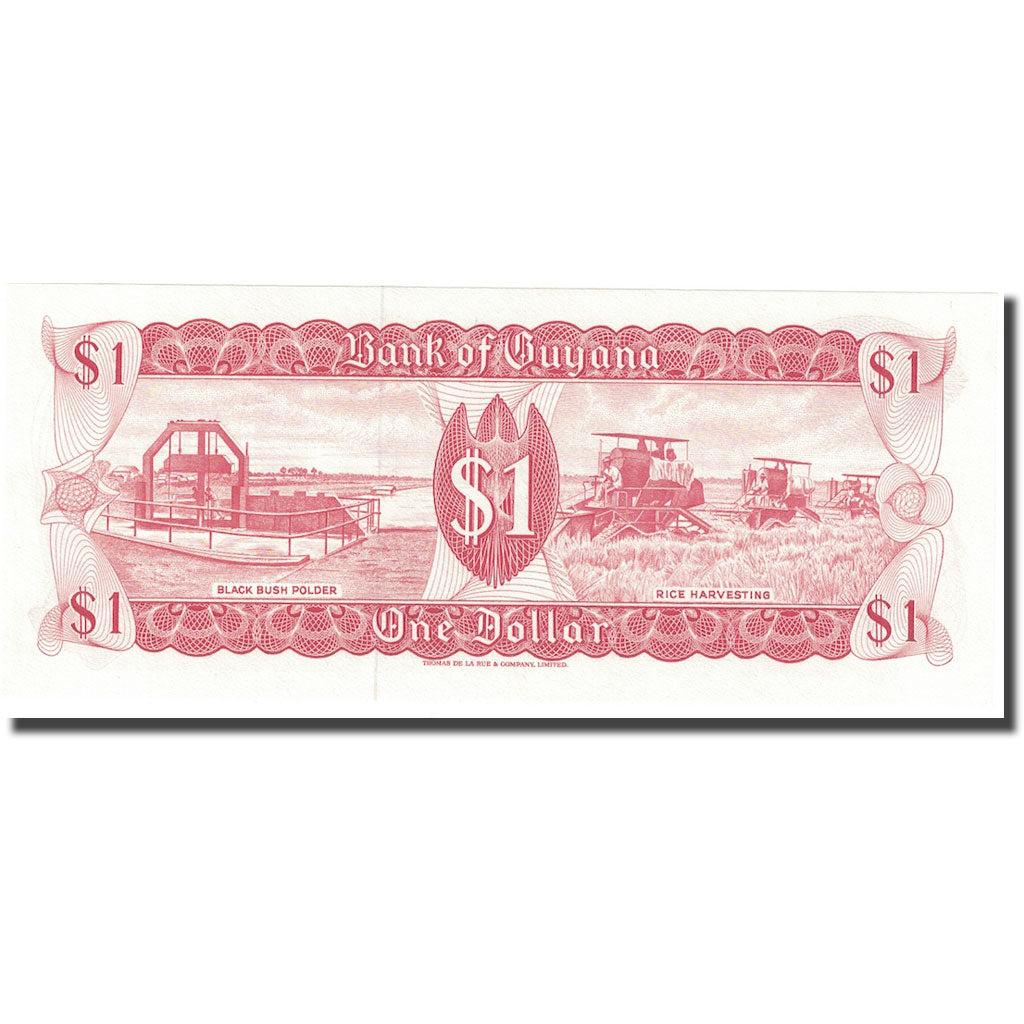 Banknot, Gujana, 1 Dollar, Undated (1966), KM:21e, UNC(65-70)