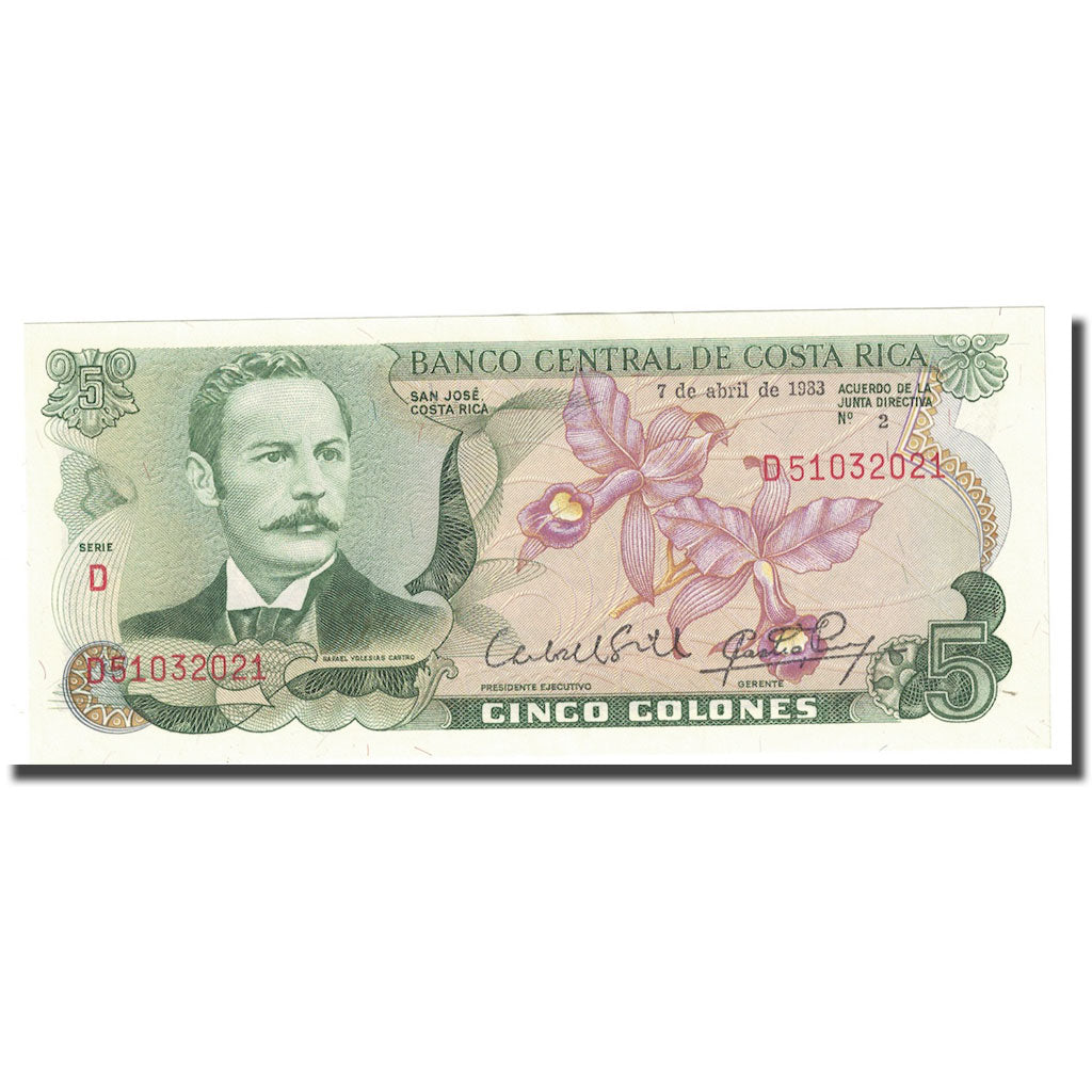 Billet, Costa Rica, 5 Colones, 1983, 1983-04-07, KM:236x, NEUF