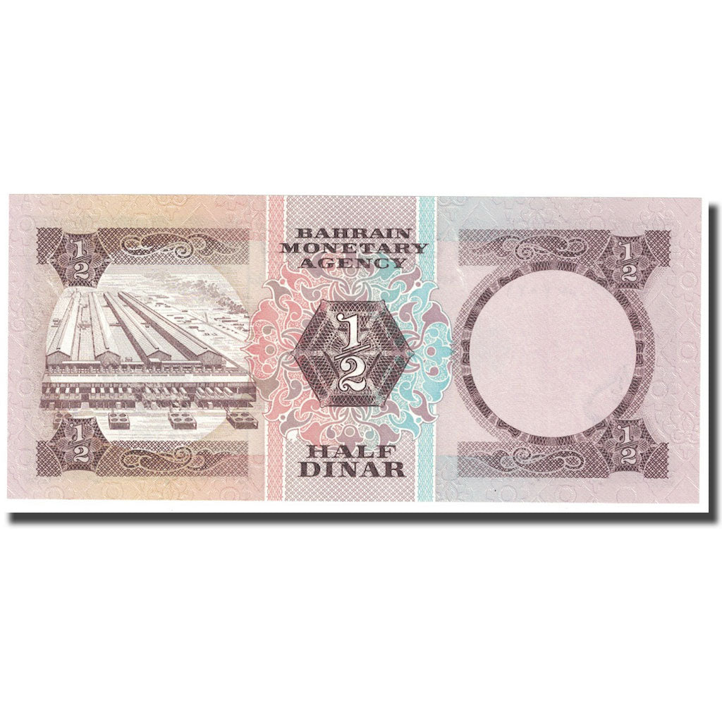 Banconote, Bahrein, 1/2 Dinar, L.1973, KM:7, FDS