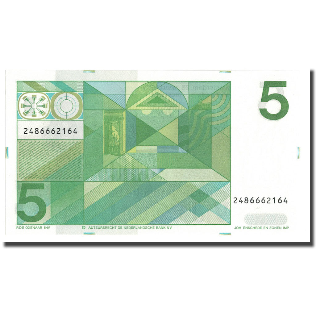 Geldschein, Niederlande, 5 Gulden, 1973, 1973-03-28, KM:95a, UNZ